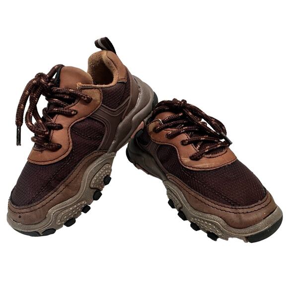 ZARA Kids Brown Multi Piece Technical Sneakers Sz 27/ Sz 10 - Picture 1 of 11